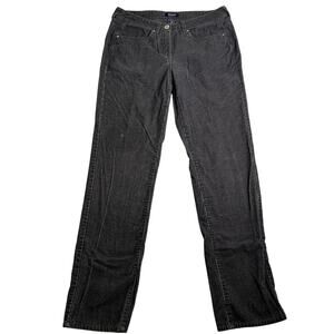 Bogari Corduroy Pants Women's 4 Black Straight Leg Minimalist Dark Academia